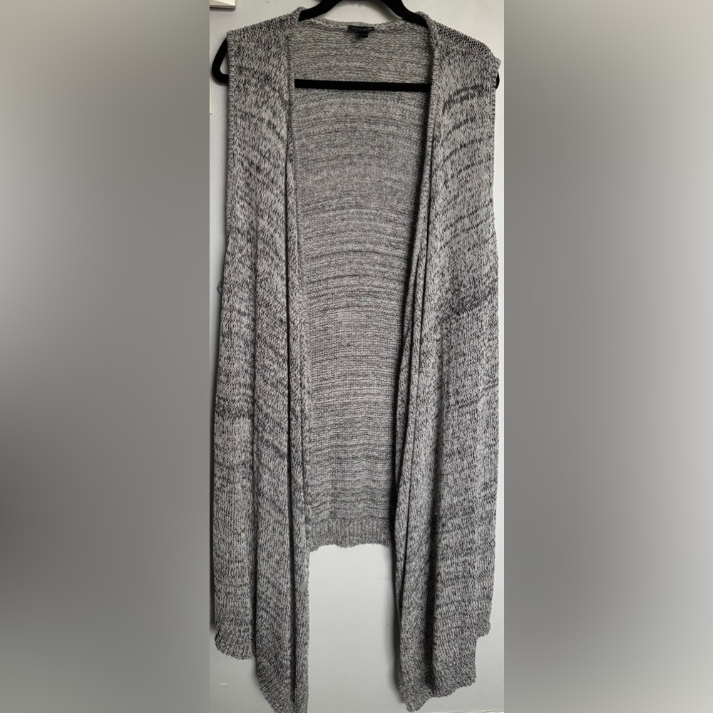 Torrid Tunic Open Vest Heathered Grey Knit Longer Front Tall Torrid 5 3X 4X 5X